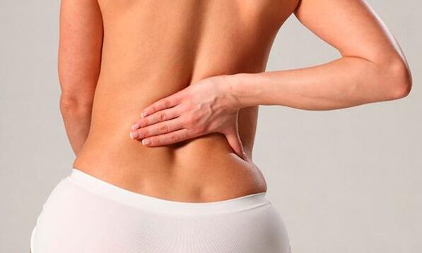 Back pain in lumbar area in women