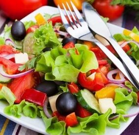Shoulder vegetable salad