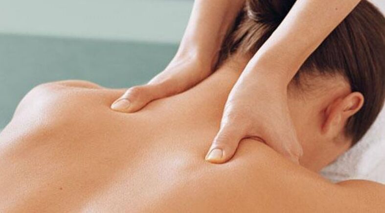 Neck massage to treat osteochondrosis