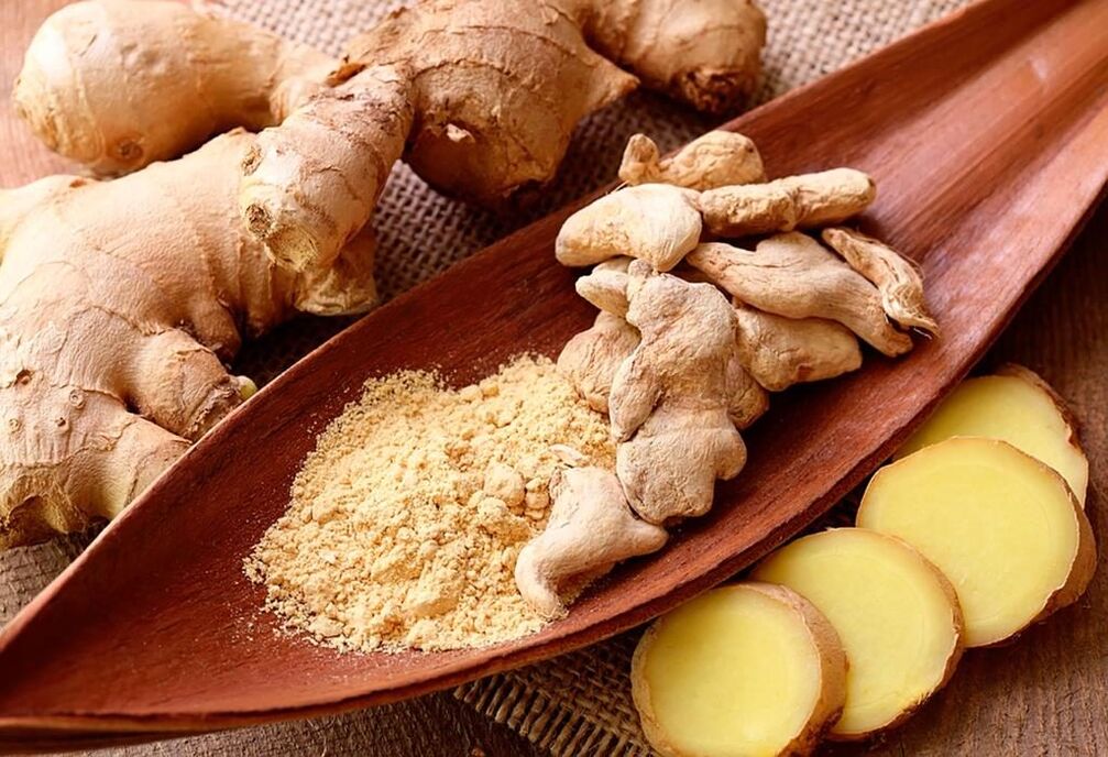 Treatment of cervical osteochondrosis with ginger root